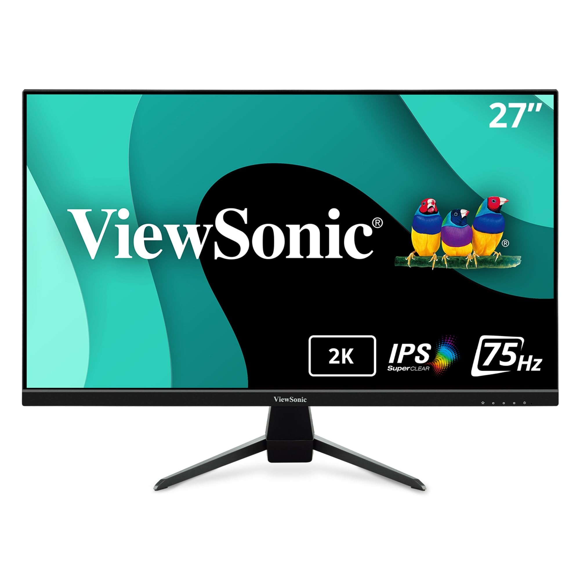 ViewSonic VX2767U-2K 27 Inch 1440p IPS Monitor with 65W USB C, HDR10 Content Support, Ultra-Thin Bezels, Eye Care, HDMI, and DP 