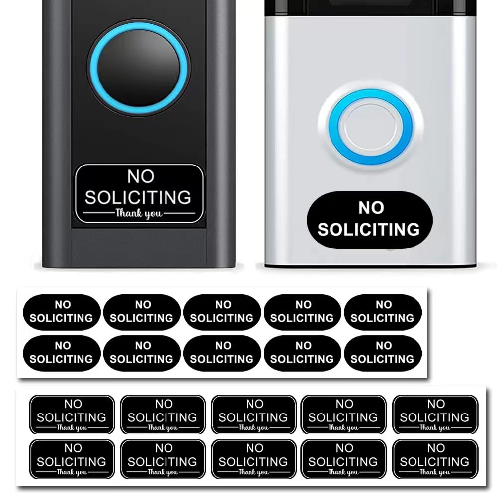 Qmmd No Soliciting Sign For House 20 Pack No Soliciting Sticker No Soliciting Sign For Ring Doorbell Waterproof Home Office Suit