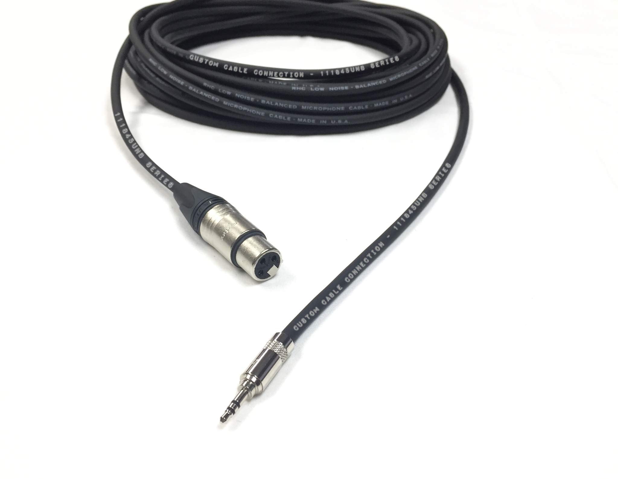 25 Foot Xlr Female To 1/8 Inch (3.5Mm) Male Unbalanced Audio Cable 24 Awg By Custom Cable Connection