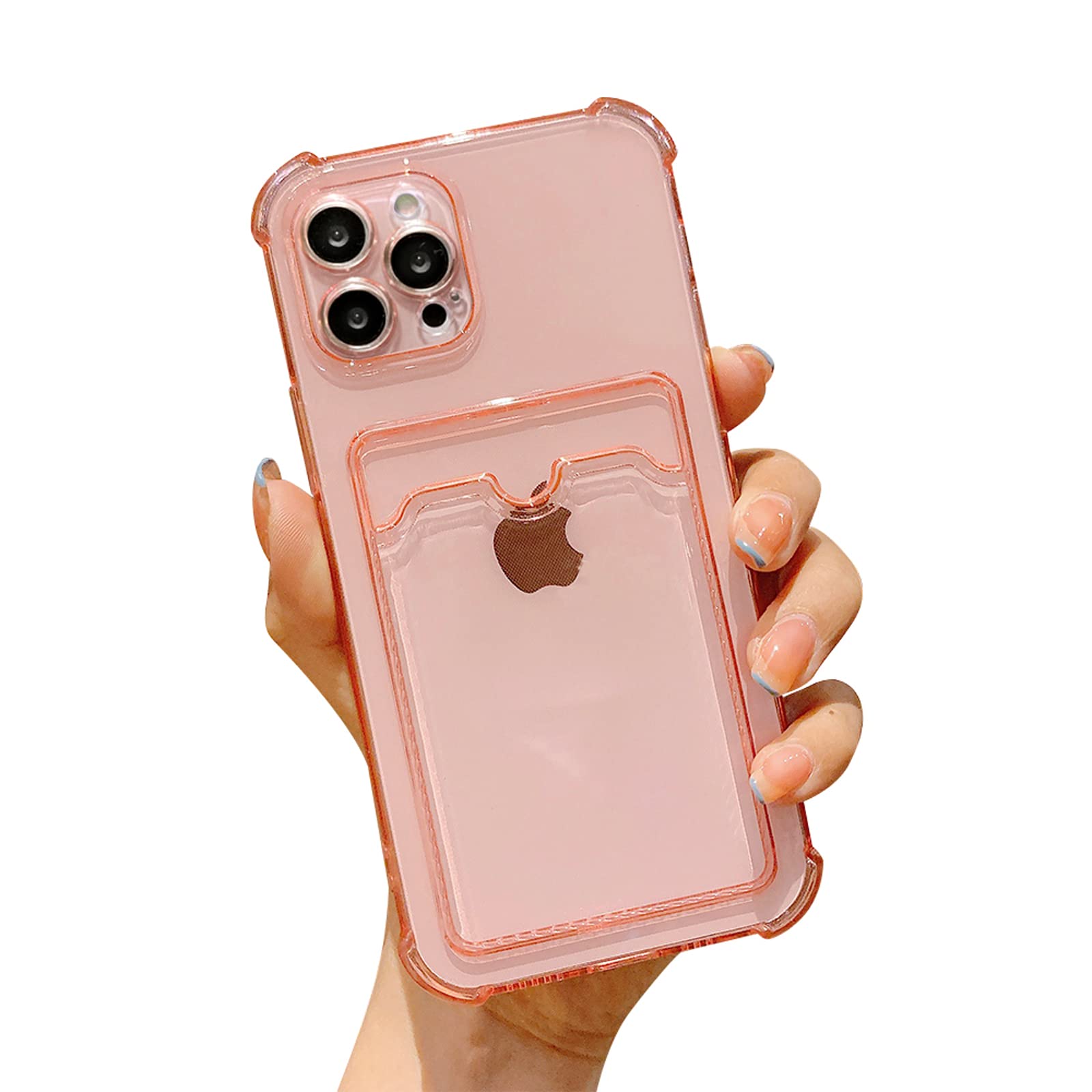 Tuokiou Clear Wallet Phone Case For Iphone 12 Pro Max Upgrade Card Slot Case Slim Fit Protective Soft Tpu Shockproof Cover With