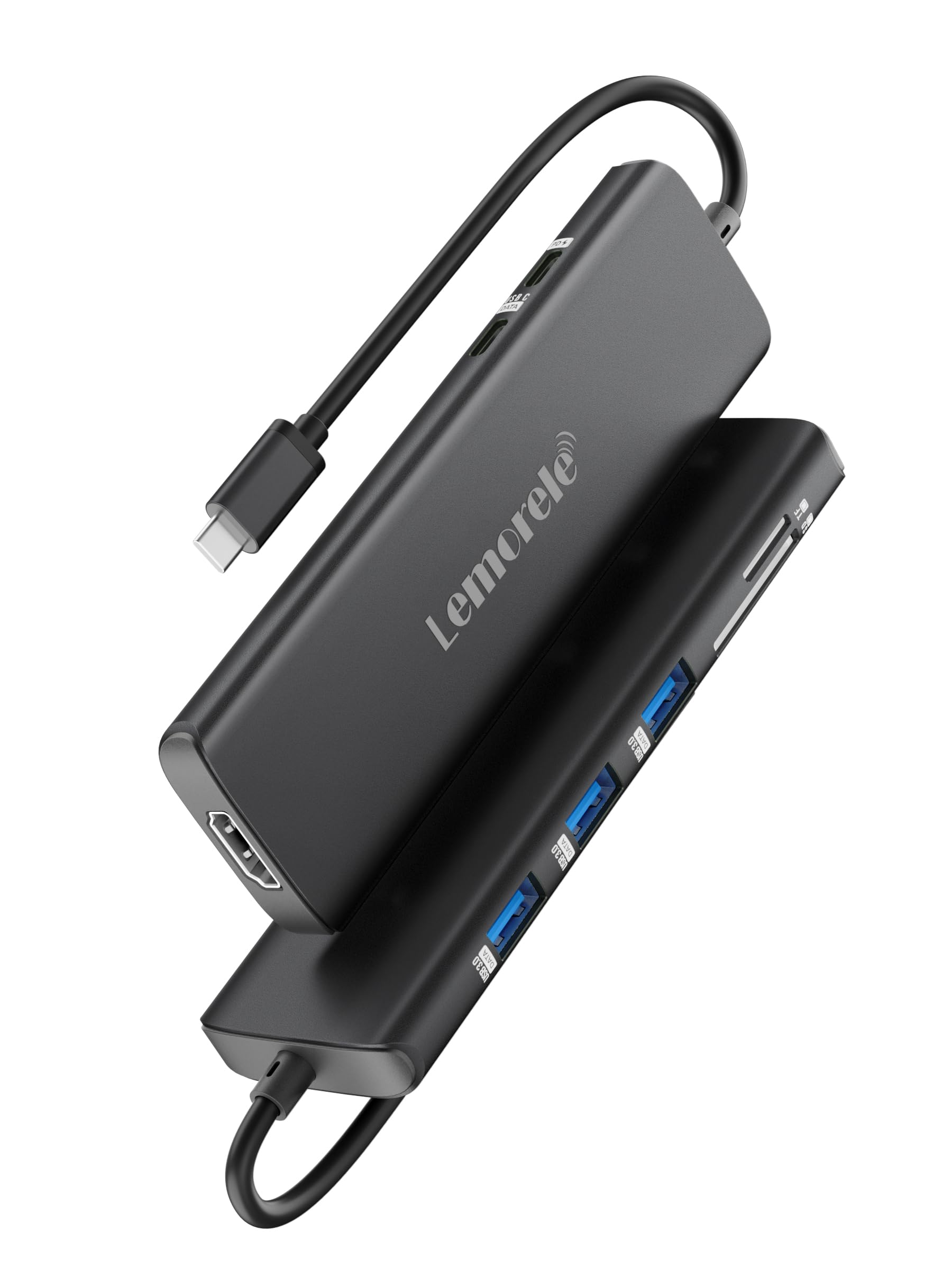 Lemorele Usb C Hub 8 In 1 Adapter, Usb C Hub With 4K Hdmi Output, 100W Power Delivery, Usb 3.0 5Gdps Port, Sd/Tf Card Reader Adp