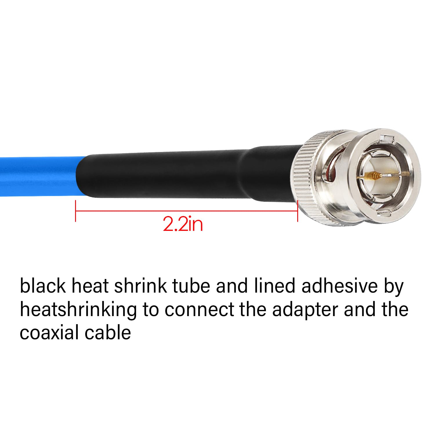 Xrds  Rf 2Ft Sdi Cable Bnc Cable, 3G/6G Sdi Cable Bnc Digital Video Cable 75 Ohm Rg59 Bnc Male Cable For 3G/6G Hd Sdi Camera Mon