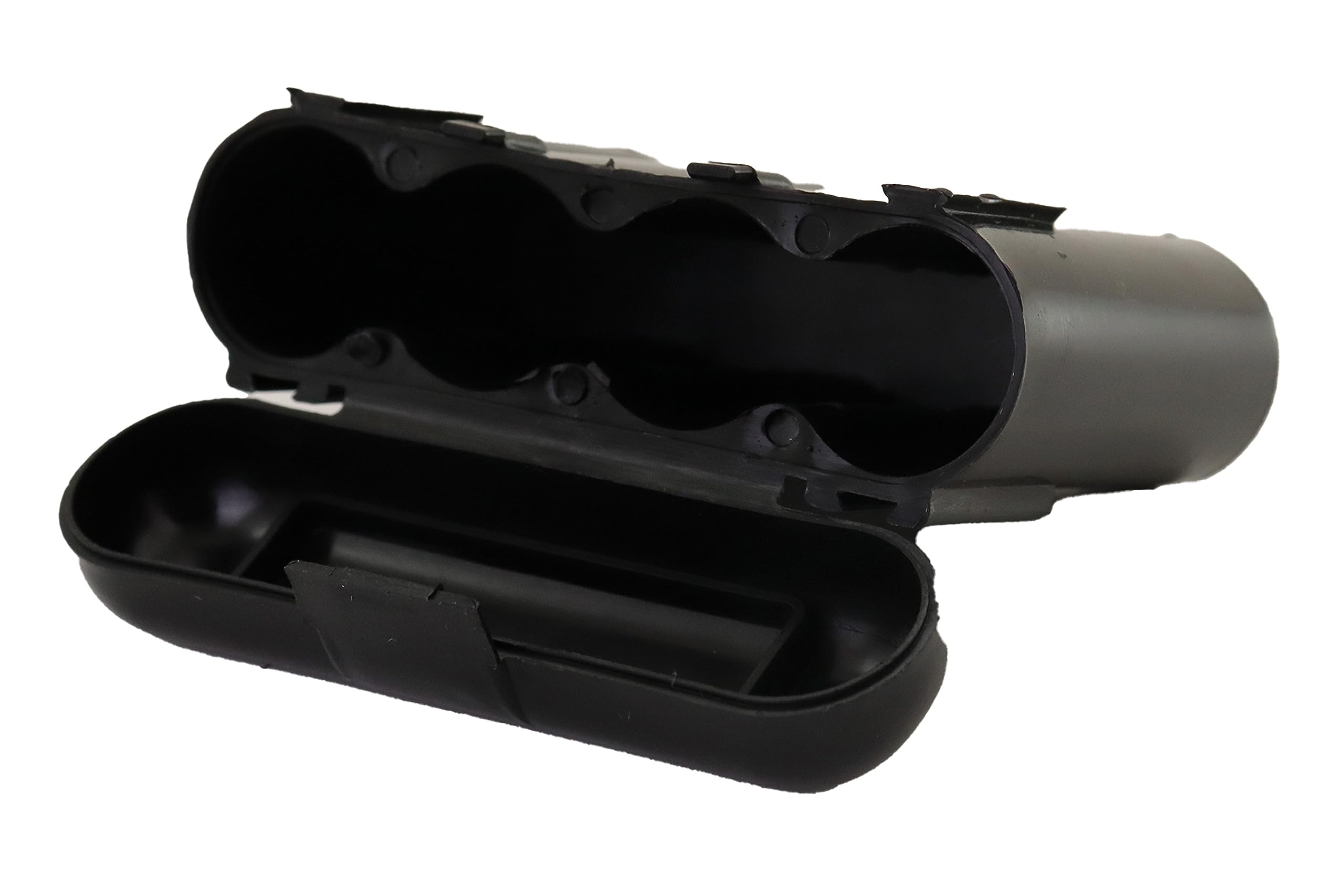 Powertron 3 Pack Aa/Aaa / Cr123A Black Battery Holder Storage Cases