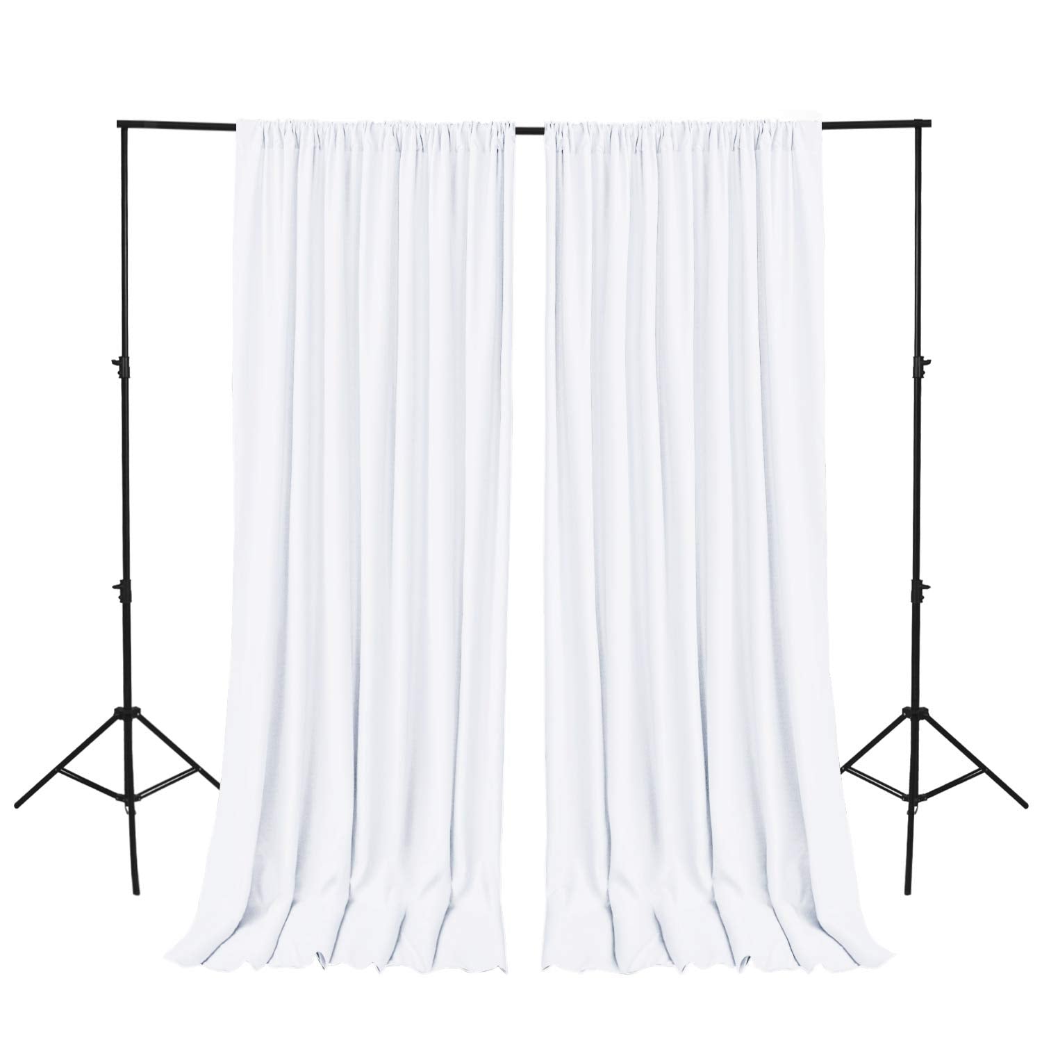 Hiasan White Backdrop Curtains For Parties, Polyester Photography Backdrop Drapes For Family Gatherings, Wedding Decorations, 5F