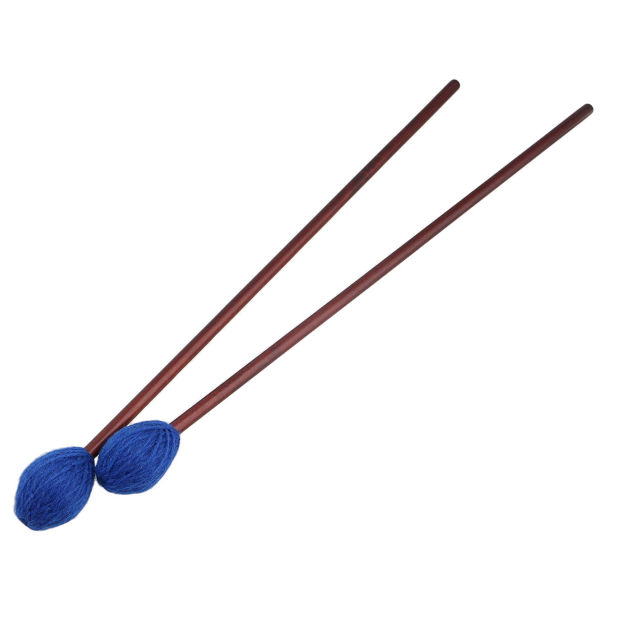 Maple Handles And Blue Woolen Yarn Head Soft Keyboard Marimba Mallets Pack Of 2