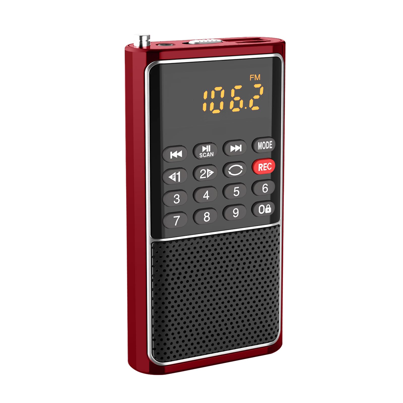 Boespatr Mini Portable Radio,Small Fm Walkman,Battery Powered Pocket Radio,Supports Usb Flash Disk,Micro Sd Card,Tf Card,Mp3 Pla