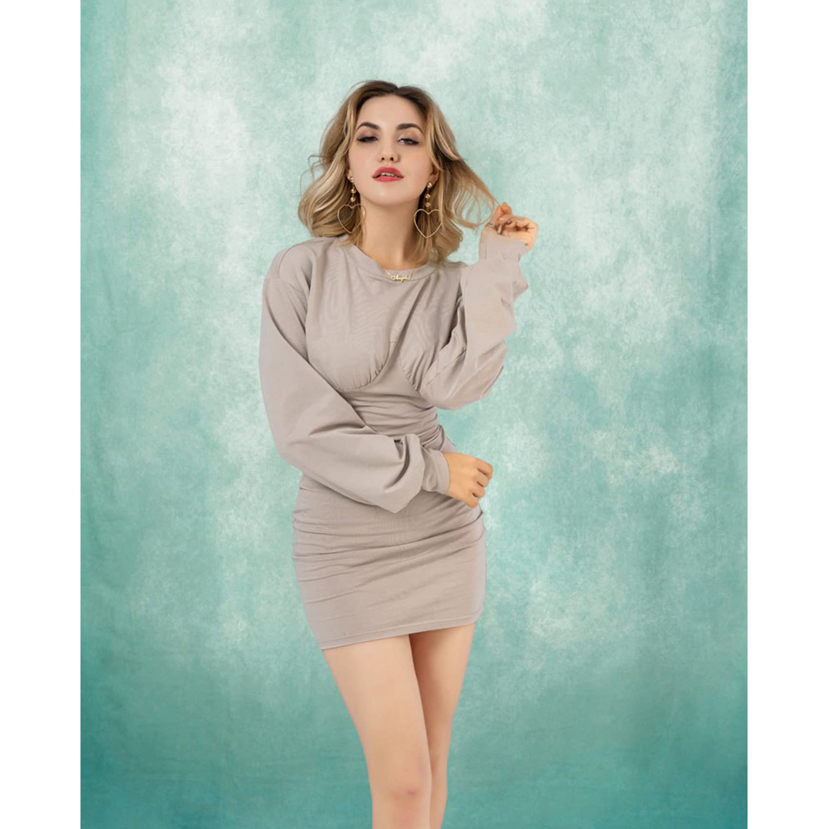 Kate Cyan Photography Backdrop Blue Green Abstract Portrait Headshot Background Photo Video Studio Props 5X7Ft