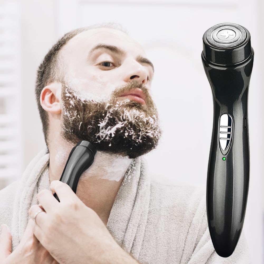 Mini Electric Shaver, Cordless Pocket Size Beard Trimmer, Portable Usb Rechargeable Wet And Dry Beard Grooming Kit Suitable For