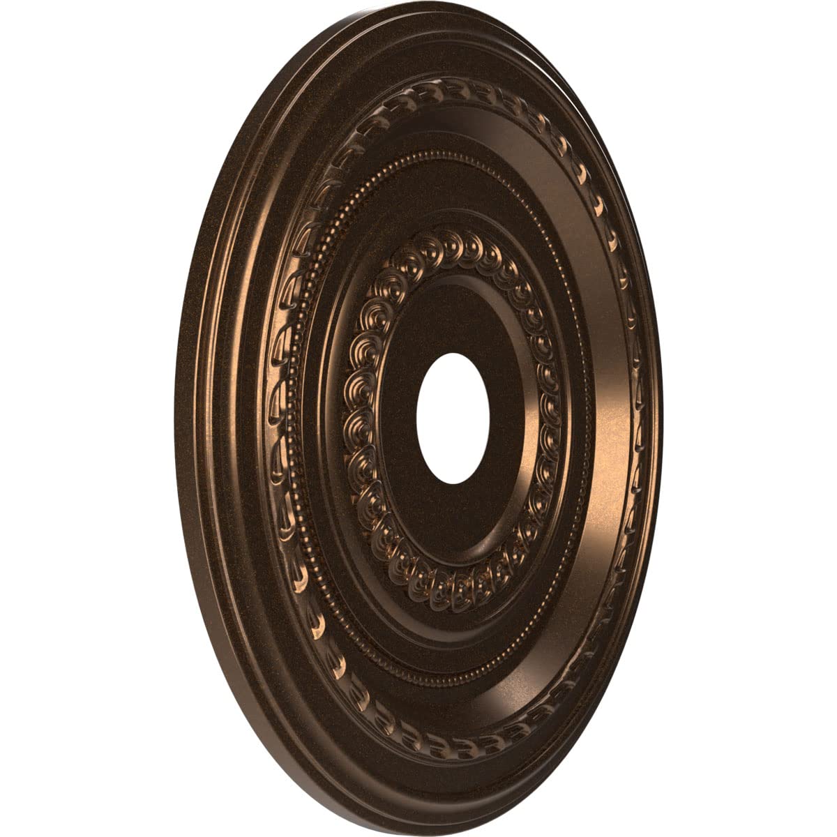 Ekena Millwork Cmp22Cocab Cole Thermoformed Pvc Ceiling Medallion (Fits Canopies Up To 6), 22Od X 3 1/2Id X 1P, Metallic Antique