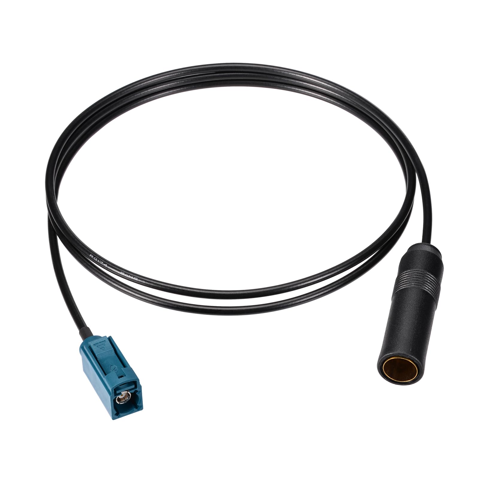 Bingfu Universal Vehicle Car Stereo FM AM Radio Antenna Adapter Cable Fakra Z Female to DIN Socket Connector Cable 1M 3.28ft for