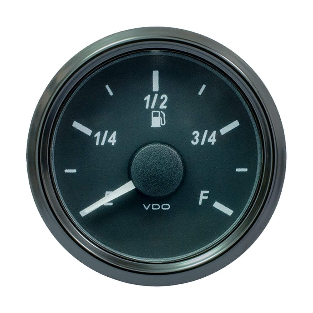 Vdo Singleviu 52Mm (2-1/16'') Fuel Level Gauge - E/F Scale - 90-5 Ohm,WBEEAB08M12YLGG