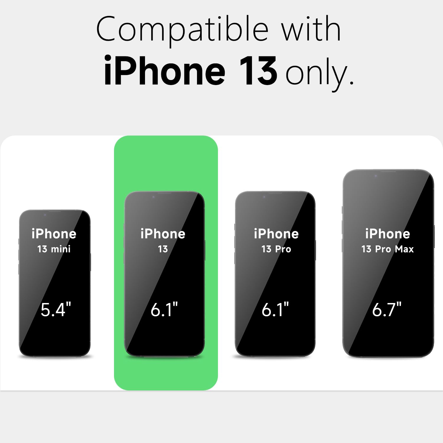 Loeoel For Iphone 13 Case Clear, Transparent Hybrid 13 Case [Hard Plastic & Soft Silicone Bumper] Acrylic Non Yellowing Thin Sli