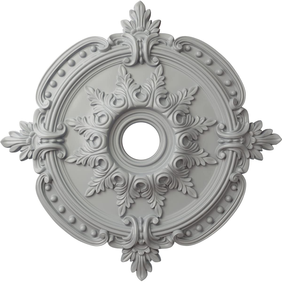 Ekena Millwork CM28BEFRF Benson Classic Ceiling Medallion, 28-3/8 x 3-3/4 x 1-5/8, Frost