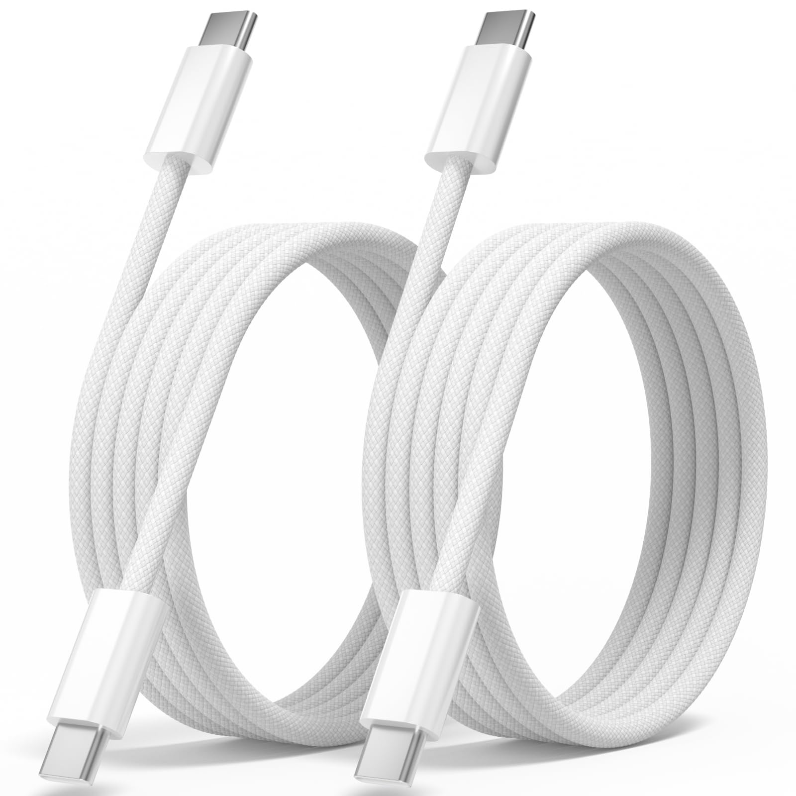 Quickeep USB C to USB C Cable 3FT 2 Pack, Nylon Braided 60W iPhone 17 16 15 Charger Cord, Type C Charger Fast Charging, USBC to