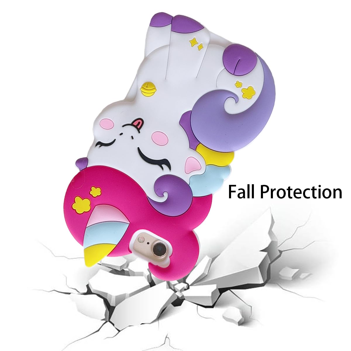 Wifantien 3D Cute Unicorn Soft Case For Iphone Se 2022/2020, Cartoon Kawaii Fashion Character Unicorn Horse Kids Girls Women Sof