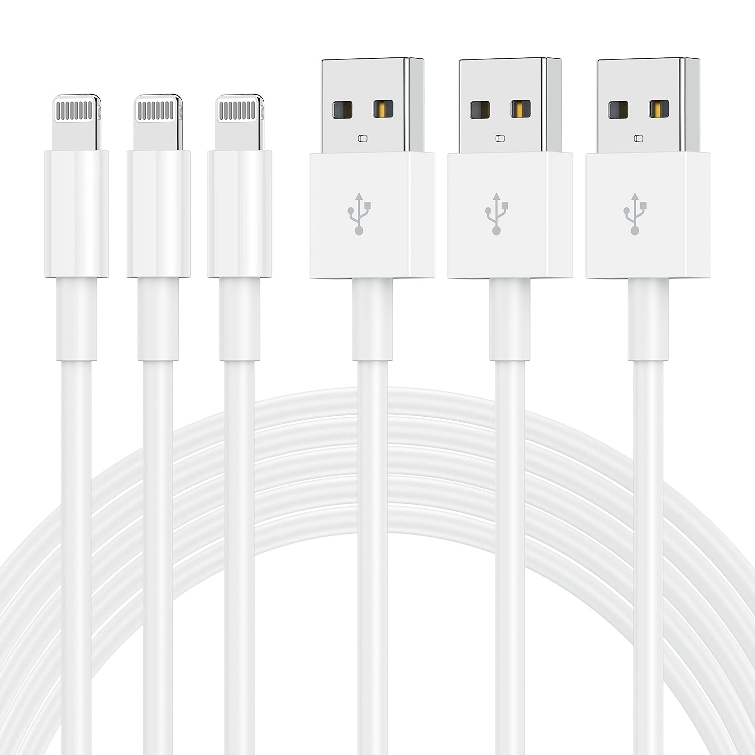 [3 Pack] Apple Chargers For Iphone 12 11 Charger Cable 10 Ft,[Apple Mfi Certified] Apple Charging Cord 10Ft Lightning To Usb Cab