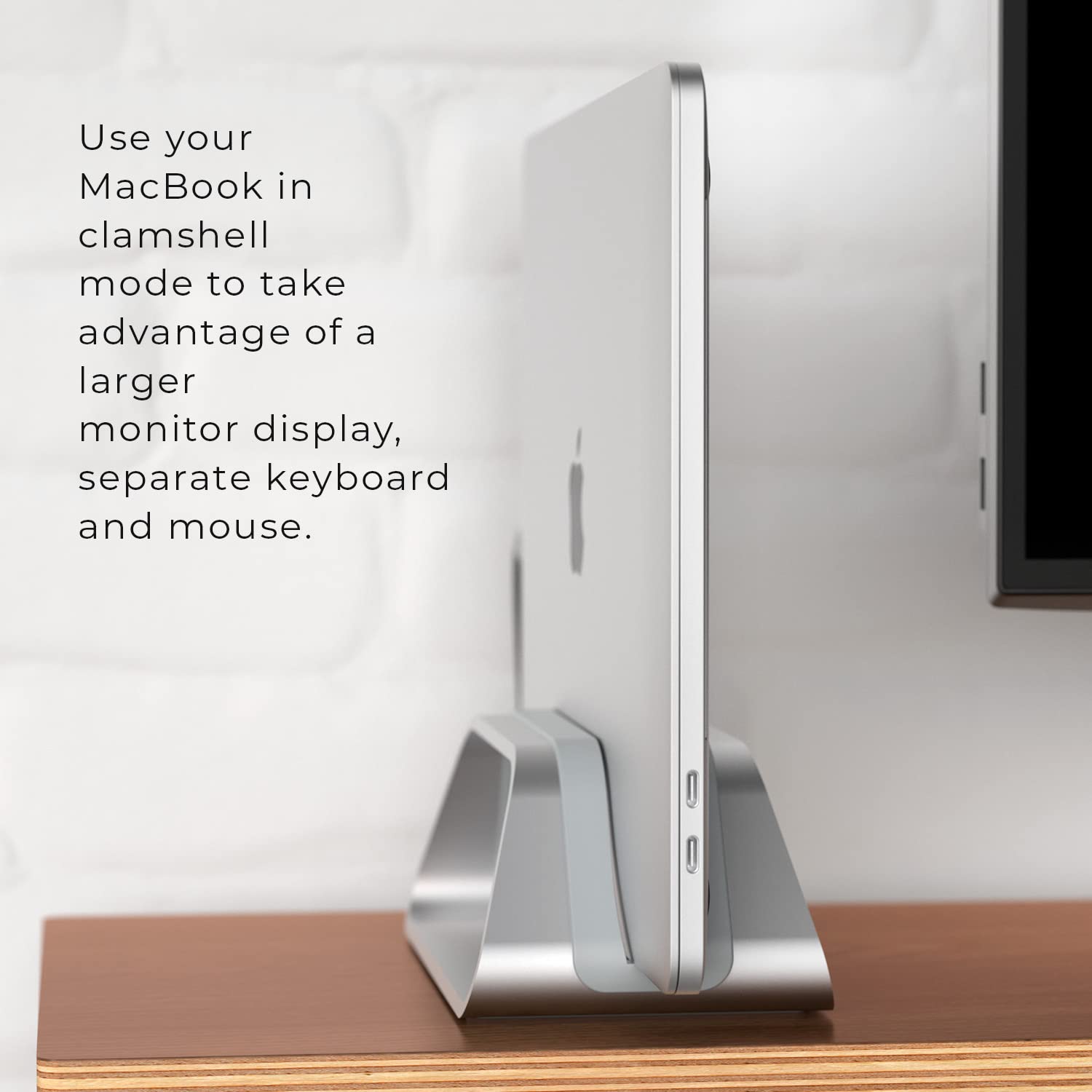 Humancentric Vertical Laptop Stand For Macbook, Compatible With Macbook Pro Stand, Macbook Air Stand, Laptop Holder For Apple La