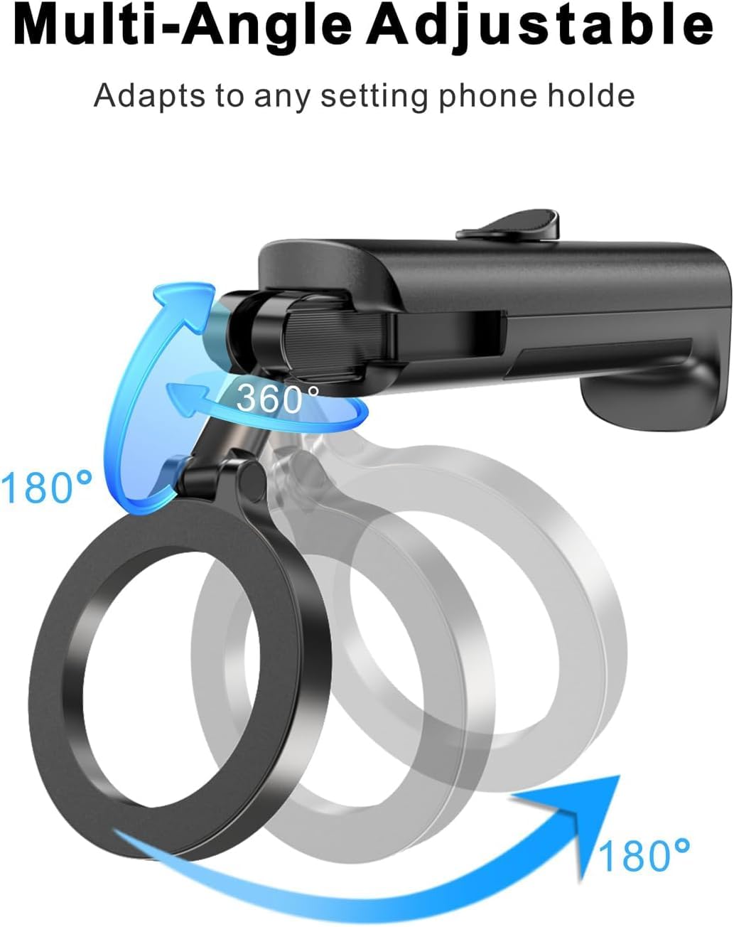 Puretor For Magsafe Airplane Phone Holder Mount Travel Essentials Desk Mounts?360 Adjustable? Plane Phone Holder Long Flight Mus