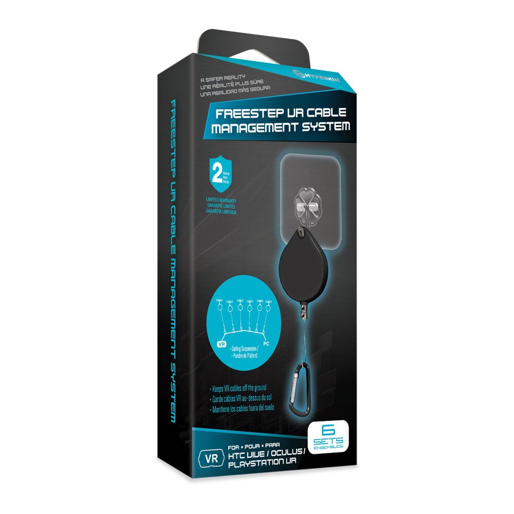 Hyperkin Freestep Vr Cable Management System For Htc Vive Pro/ Htc Vive/ Ps Vr/ Oculus Rift (6 Sets)