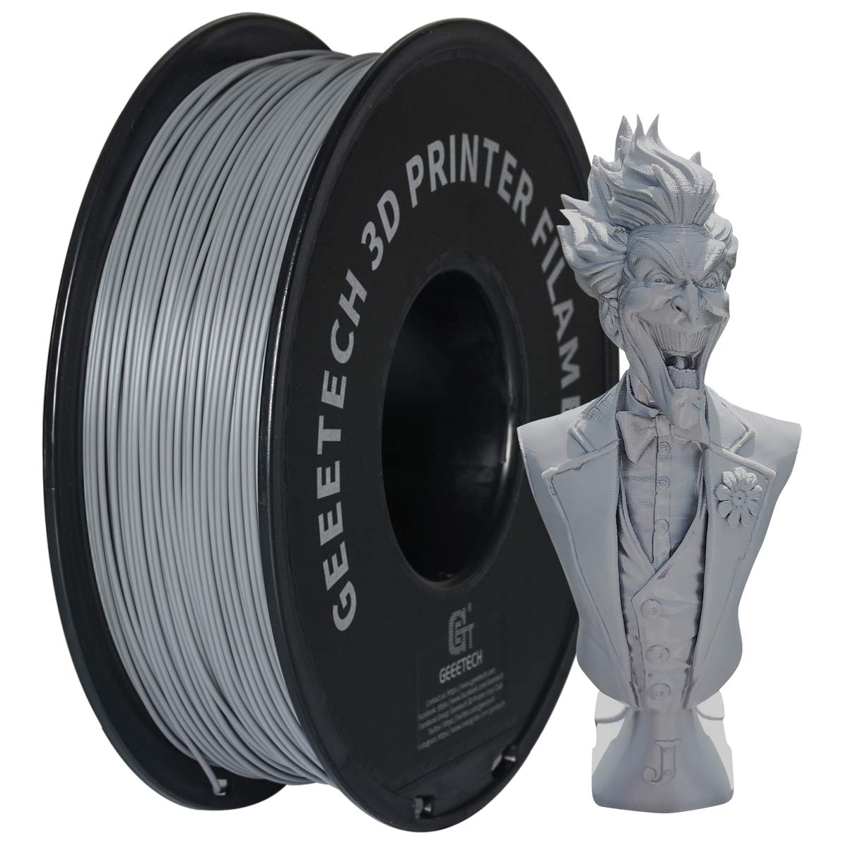 Geeetech Pla 3D Printer Filament, 1Kg Spool (2.2Lbs), 1.75Mm Dimensional Accuracy +/  0.03Mm, Grey