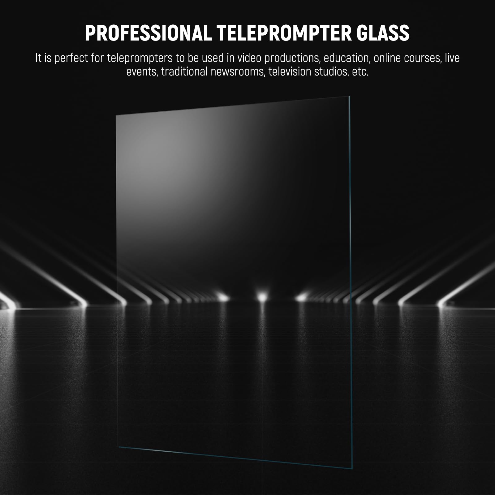 Neewer 14 Inch Beam Splitter For Teleprompter Diy, 70T/30R Teleprompter Glass Replacement, 9.9''X9.9''X0.08''/25.2X25.2X0.2Cm In