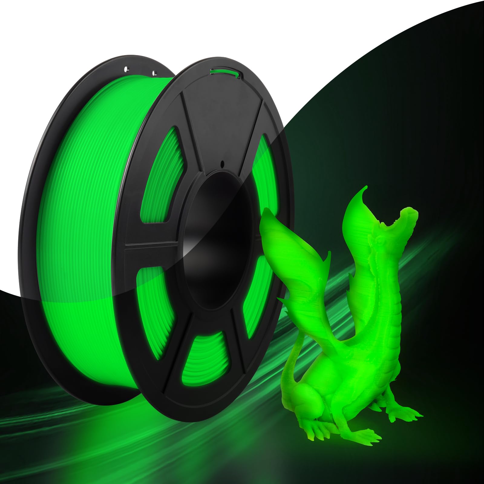 Sunlu Glow In The Dark Pla Filament, Neatly Wound Luminous Pla 3D Printer Filament 1.75Mm Dimensional Accuracy +/  0.02Mm, Fit M