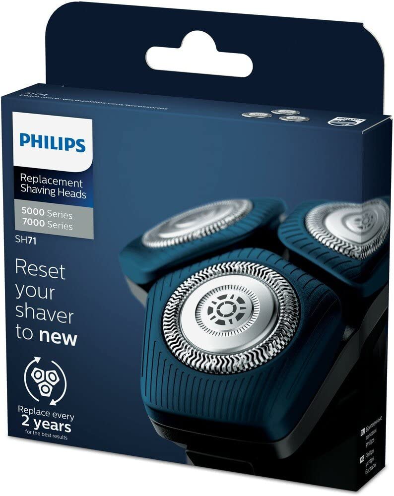 Philips Sh71/50 Shaving Heads Compatible With Philips Shavers Series 7000 (S7Xxx) And Series 5000 (S55Xx), Replaces Rq12/70, Rq1