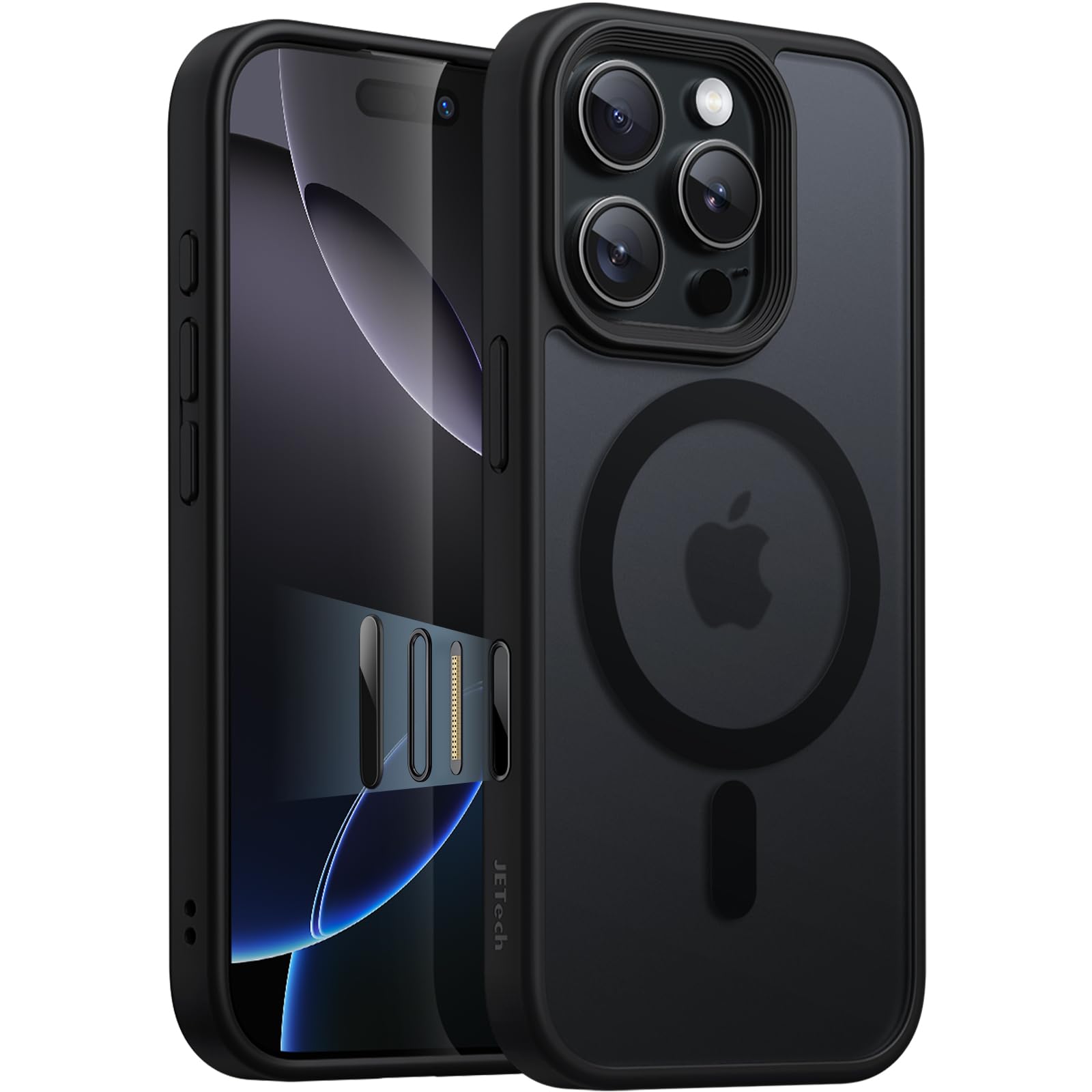JETech Magnetic Case for iPhone 16 Pro Max 6.9-Inch with Camera Control Capture Button, Compatible with MagSafe, Translucent Mat