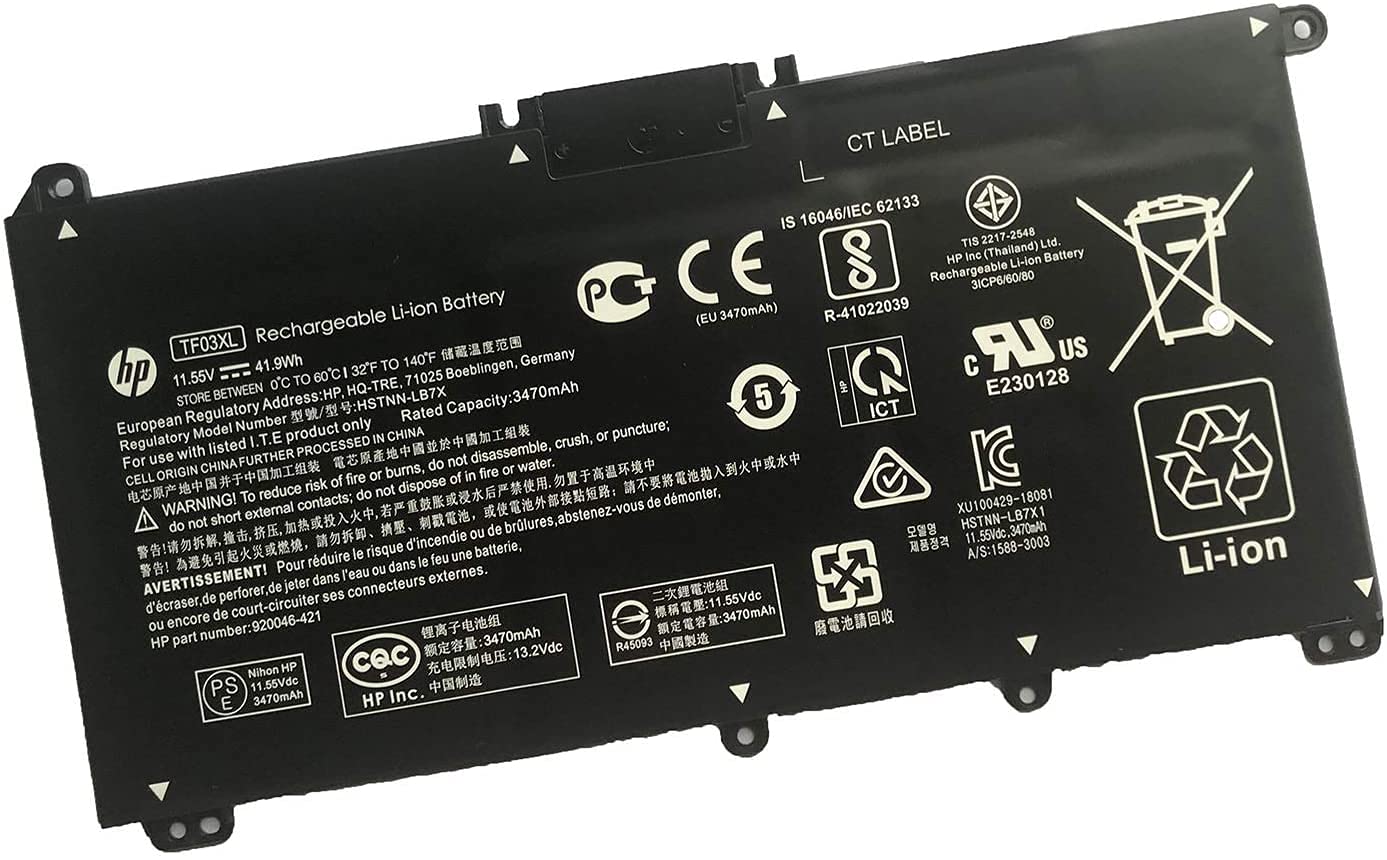 Hp Tf03Xl Laptop Battery Replaceable For Hp Pavilion 14 Bk 14 Bf 14 Bf050Wm Bf040Wm Bf102Tx Bf155Tx Bf195Tx Bk091St Bk061St 15 C