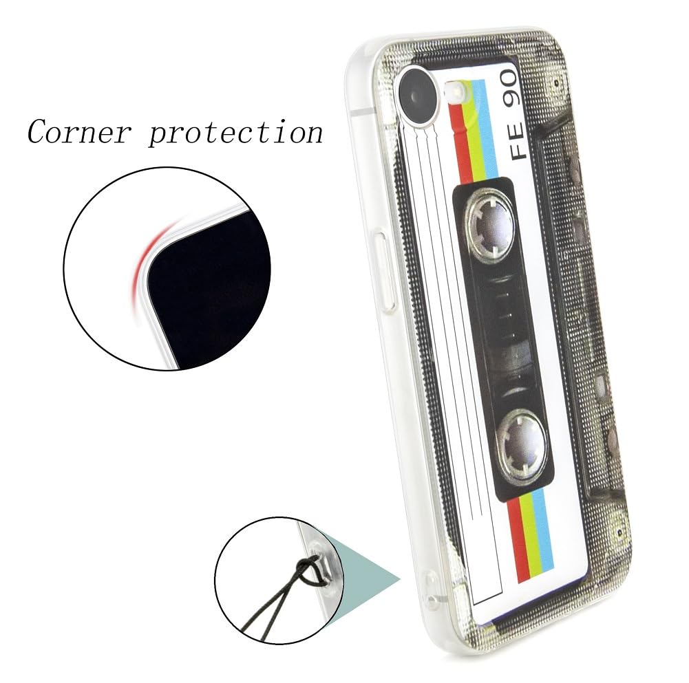 Fateamll Case For Iphone 16E Matte Finish Heavy Duty Soft Back Cover With Reinforced Corners Tpu Soft Bumper Retro Cassette Tape