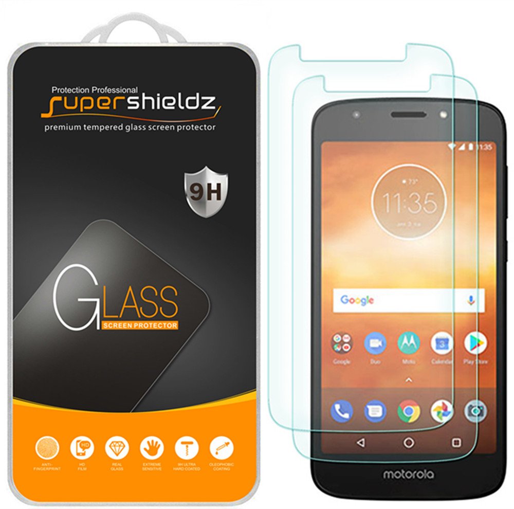 Supershieldz (2 Pack) Designed For Motorola (Moto E5 Cruise) Tempered Glass Screen Protector, Anti Scratch, Bubble Free