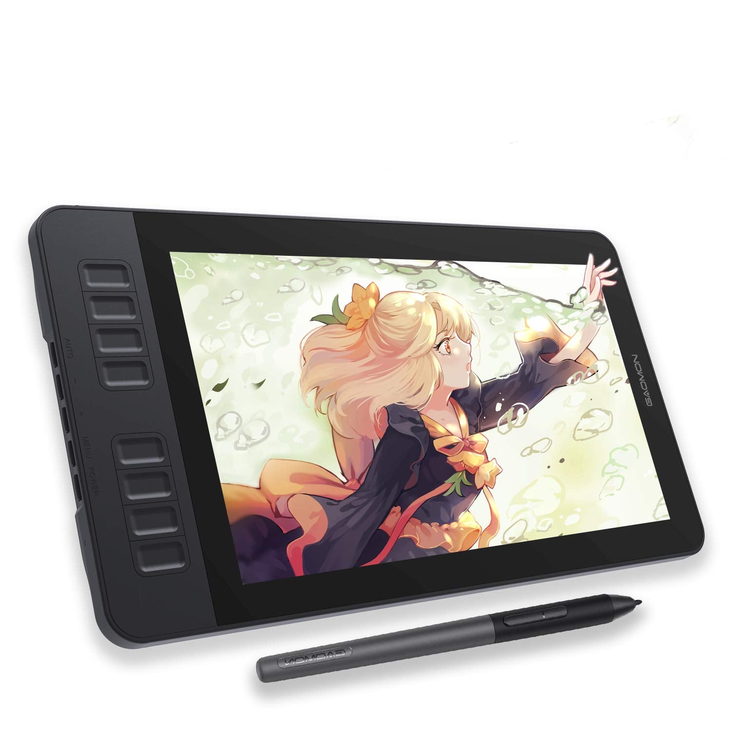 Gaomon Pd1161 Drawing Tablet With Screen, Digital Art Tablet With Battery Free Stylus, Tilt, 8 Shortcut Keys For Paint, Design, 