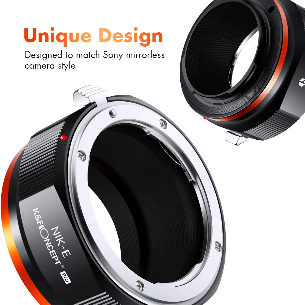 K&F Concept Lens Mount Adapter Compatible With Nikon Ai Nikkor F Mount Lens To Nex Mount Camera For Sony A6000 A6400 A7Ii A5100 A7 A7Riii