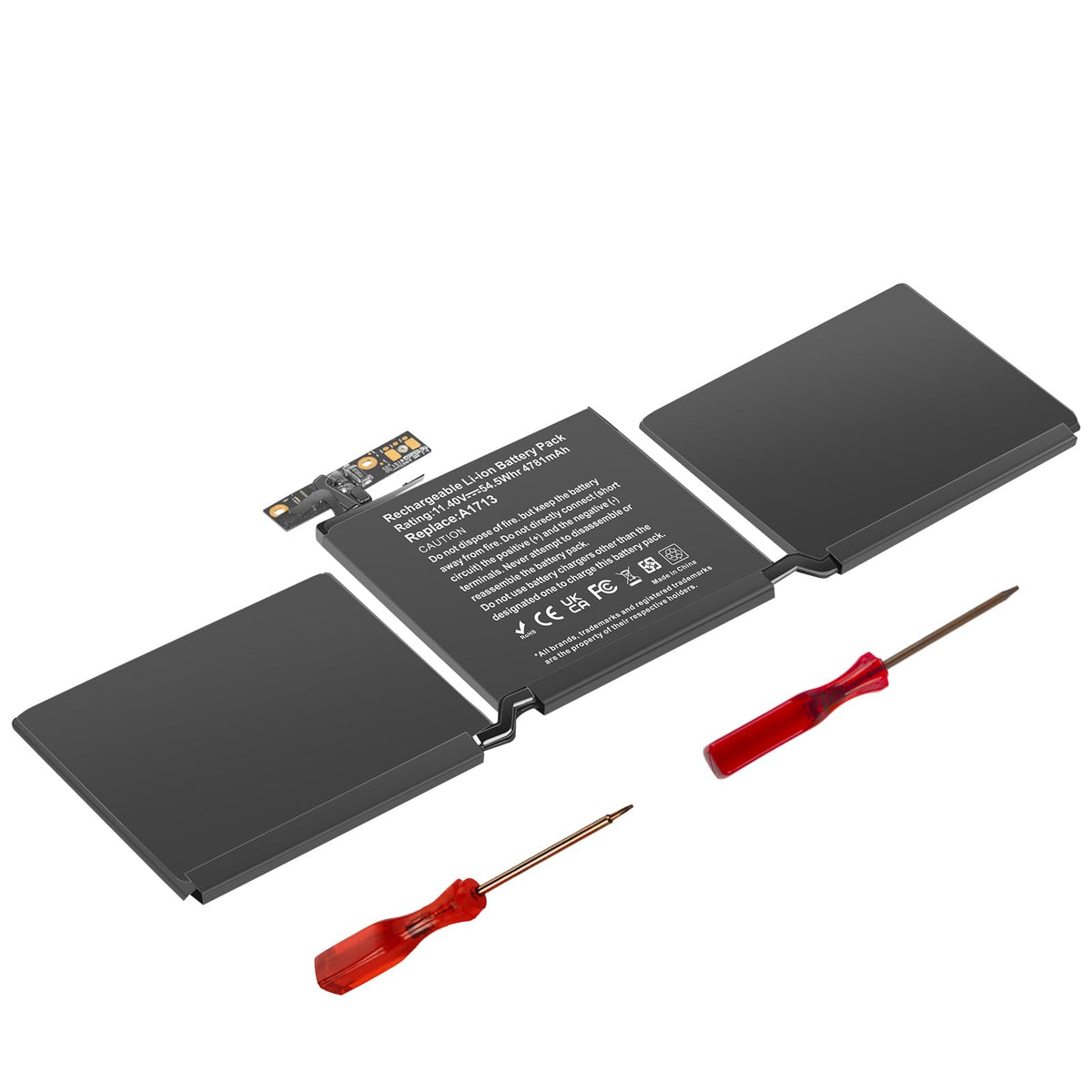 A1708 A1713 Laptop Battery Replacement For Macbook Pro 13 Inch A1708 (Late 2016, Mid 2017, Mid 2019, 2020), Emc 2978 3164, A2171