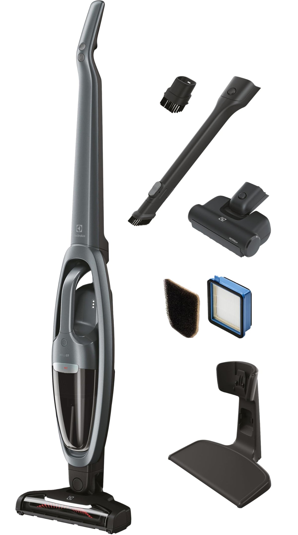 Electrolux Wellq7 Pet Cordless 2 In 1 Vacuum Cleaner With Motorized Petpro+ Nozzle For Easy Pet Hair Removal, 50 Minute Run Time