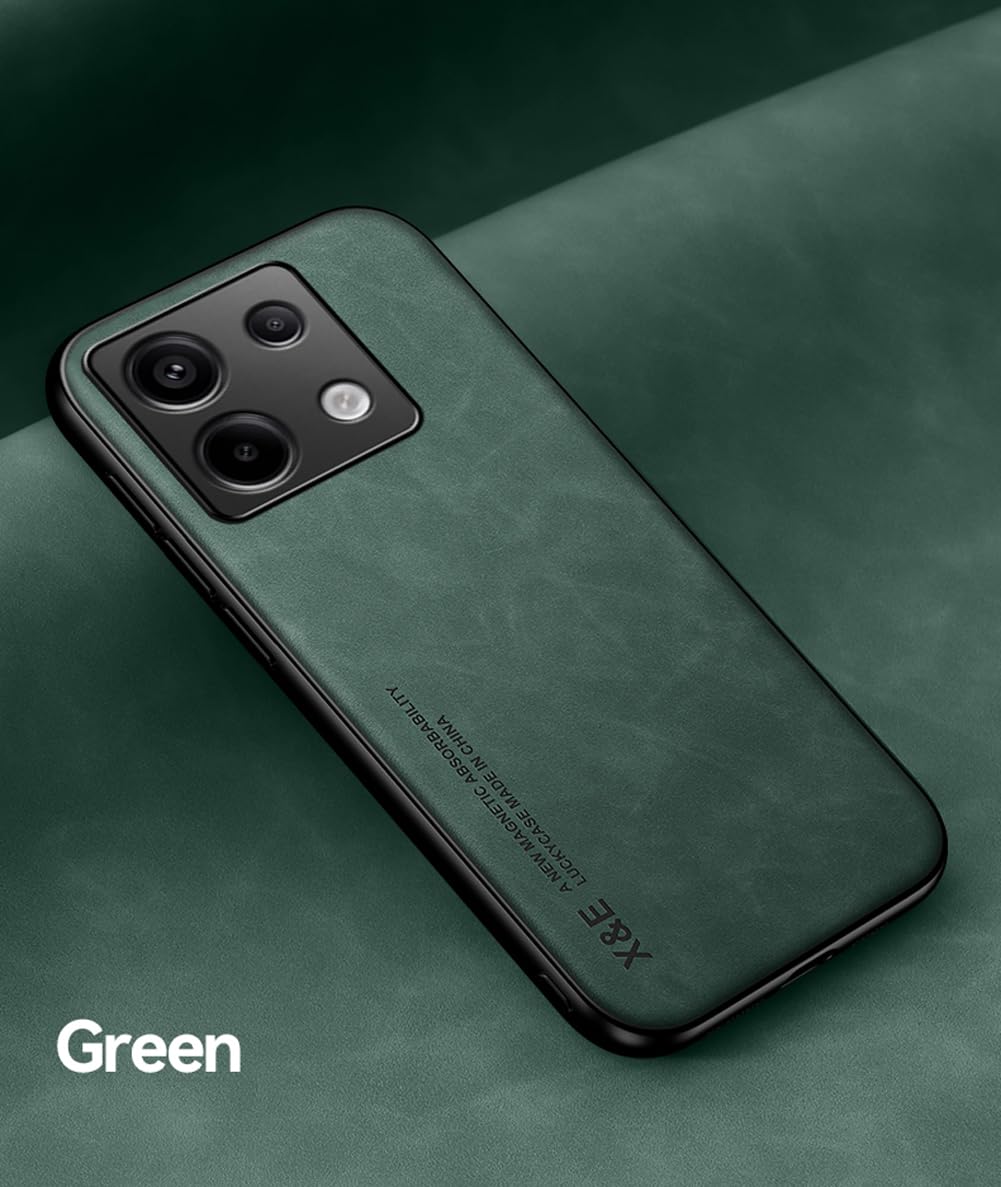 Kepuch Silklike Case For Redmi Note 13 Pro   Cover Bumper Built In Metal Plate For Redmi Note 13 Pro   Green
