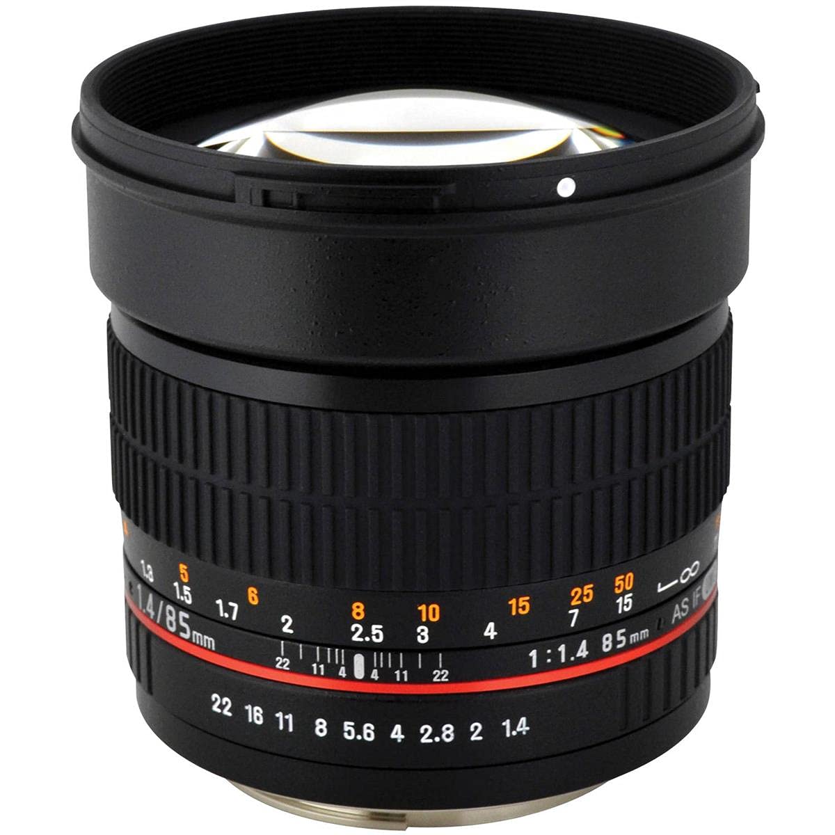 Rokinon 85mm F1.4 Aspherical Lens for Nikon AE with Automatic Chip