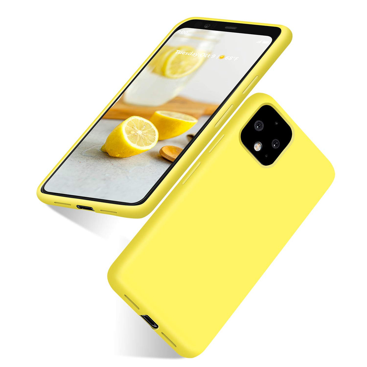 Abitku Google Pixel 4Xl Case, Google Pixel 4Xl Silicone Slim Gel Rubber Phone Case Soft Microfiber Cloth Lining Cushion Compatib