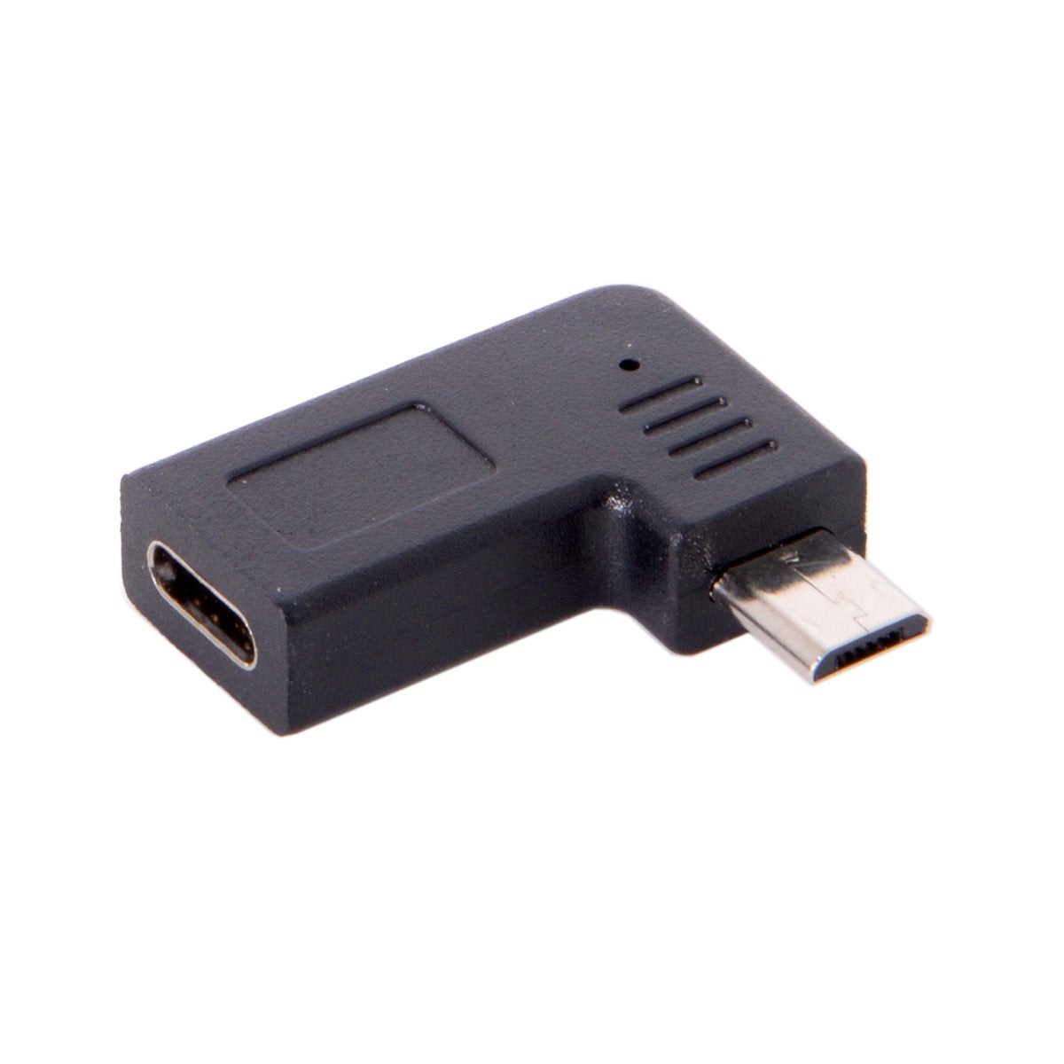 Cablecc Usb C Type C Female To Micro Usb 2.0 5Pin Male Data Adapter 90 Degree Left & Right Angled Type (Left Angled)