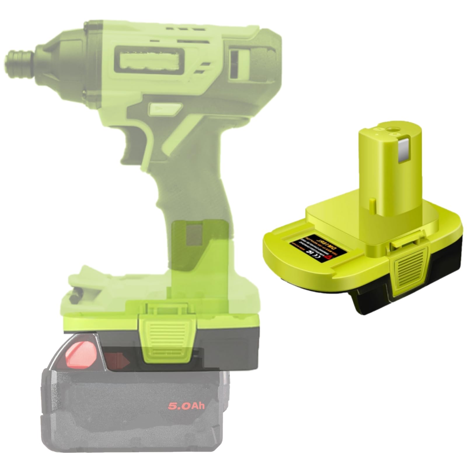 for Milwaukee Battery Adapter, Convert for Milwaukee for M18 Batery to Work for Other Tools (for M18 Battery to for Ryobi 18V To