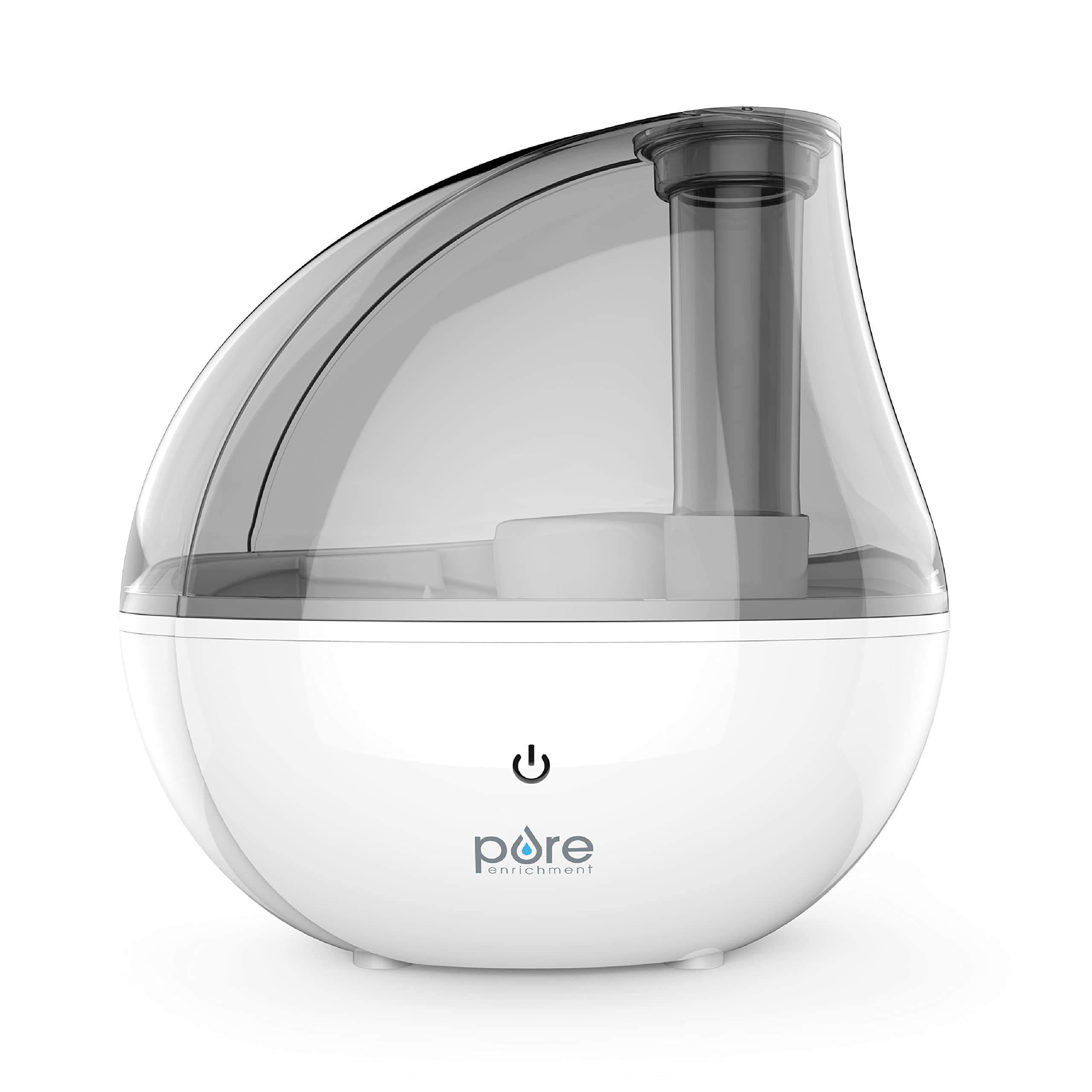 Pure Enrichment Mistaire Silver Ultrasonic Cool Mist Humidifier For Bedroom, Office, Nursery & Indoor Plants   Lasts Up To 25 Ho