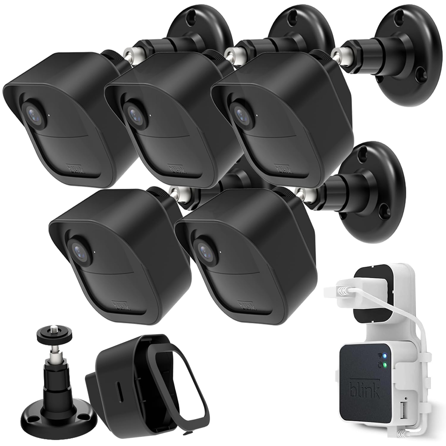 Ulioli Blink Outdoor Camera Mount 5Pack   Protective Housing And 360 Degree Adjustable Mount With Blink Sync Module Outlet Mount