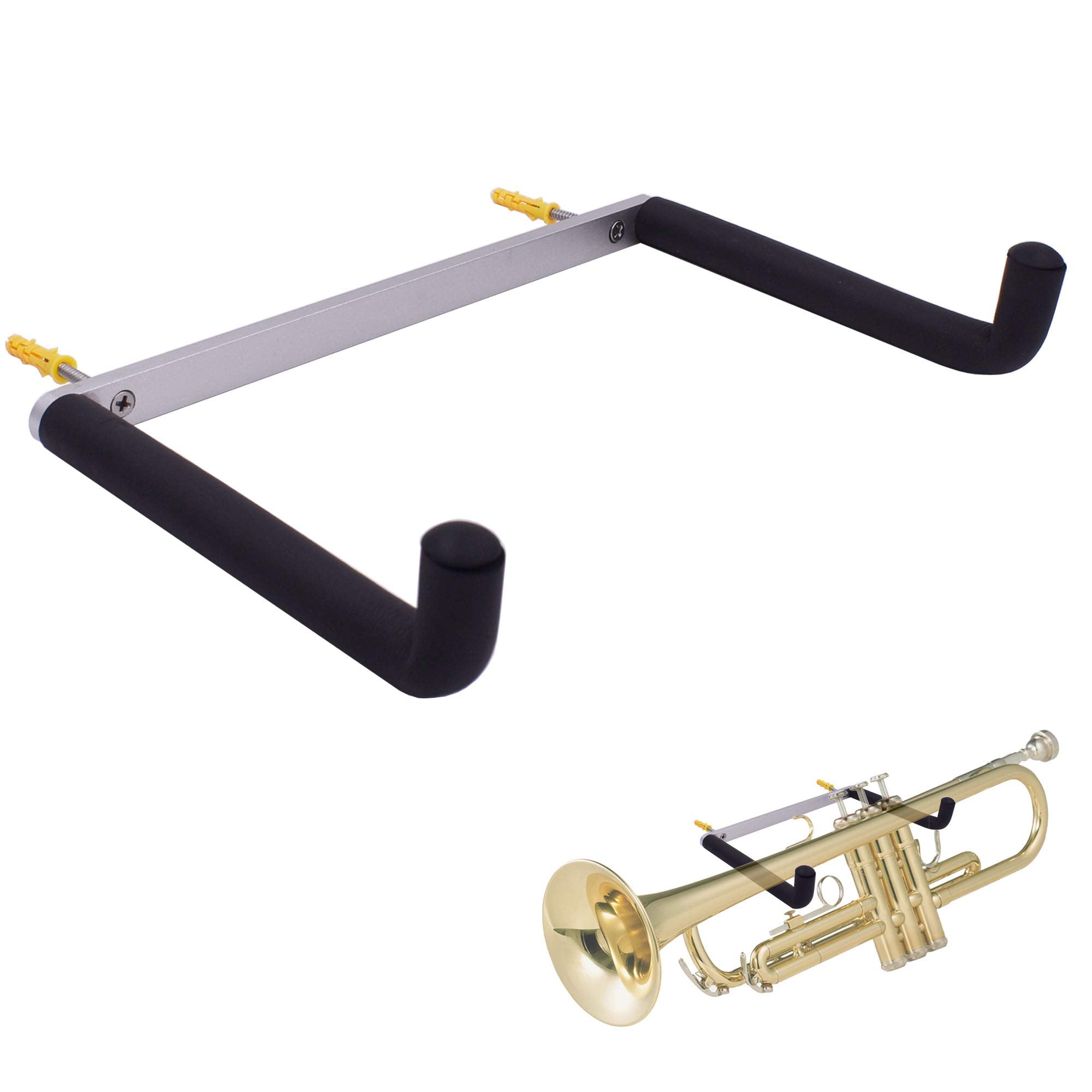Yyst Trumpet Horizontal Wall Holder Wall Mount Rack For Trumpets W Hardware   No Trumpet