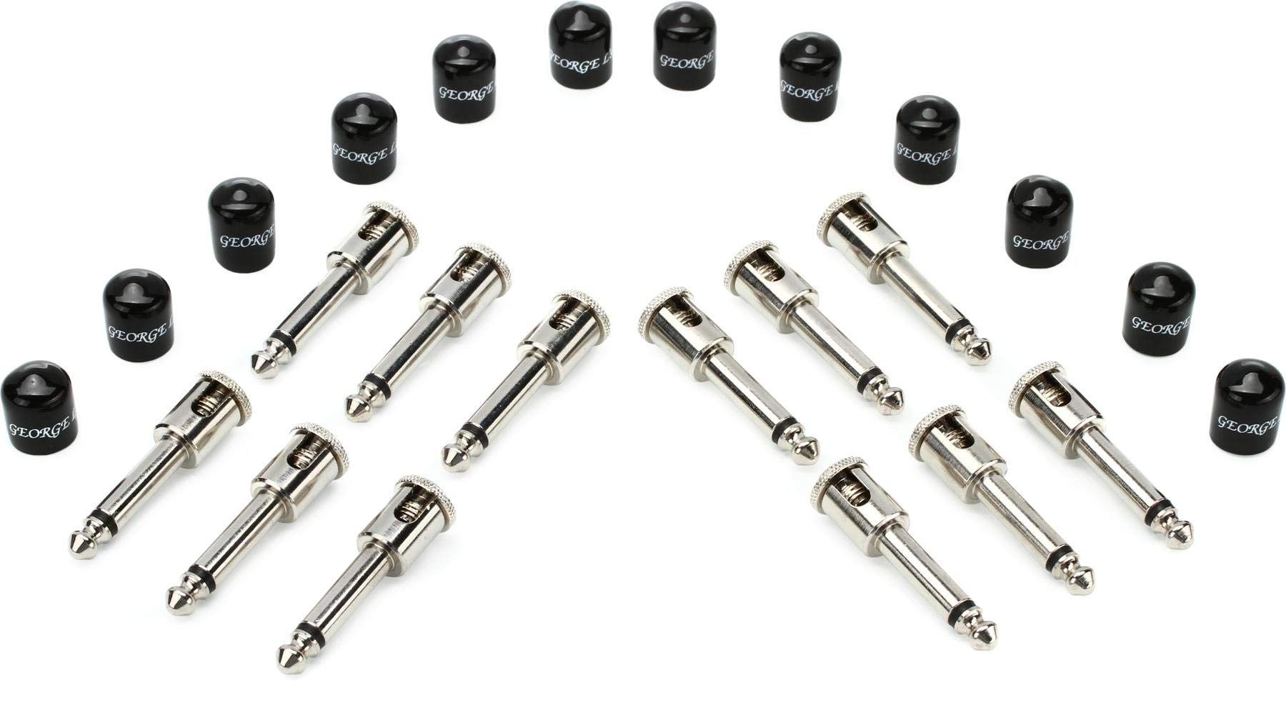 George Ls .155 Guitar Connector   Nickel, Angled 12 Pack