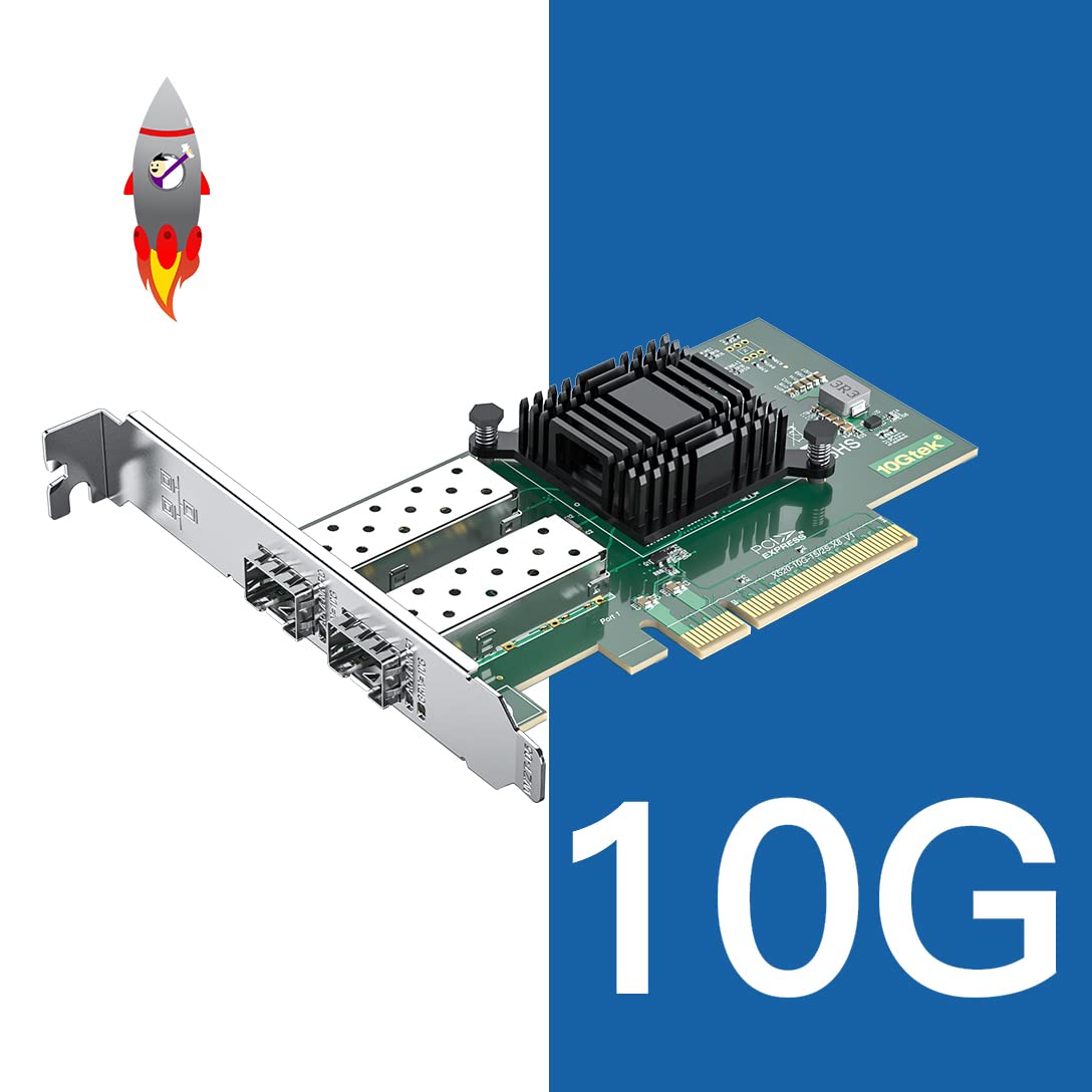 10Gb Sfp+ Pci E Network Card Nic, Compare To Intel X520 Da2, With Intel 82599Es Chip, Dual Sfp+ Port, Pci Express X8, Ethernet C