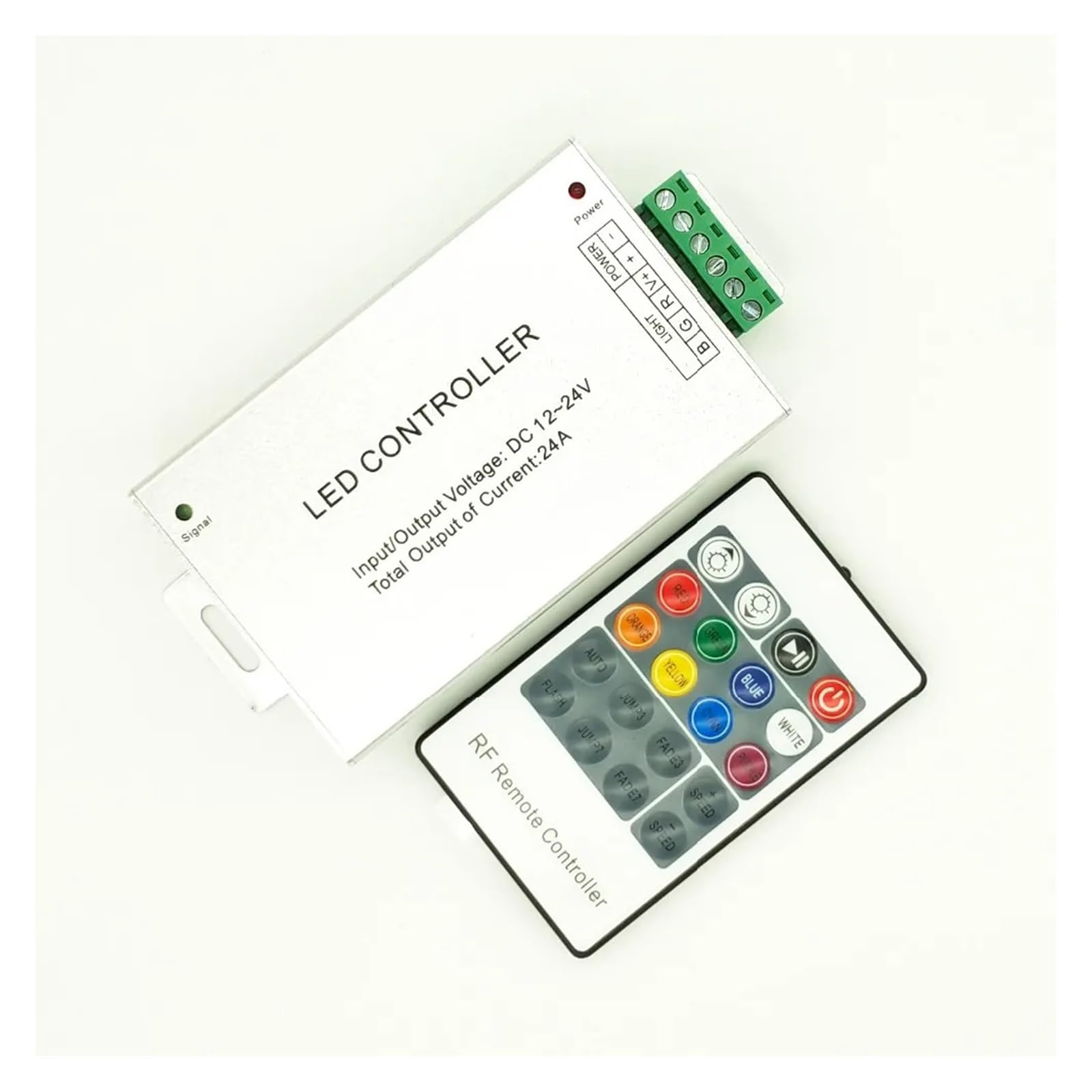 WYSJKJGH DC12-24V 24A RGB LED Controller Remote Control Suitable for 5050/3528 RGB LED Light Strips/Bulbs/downlights