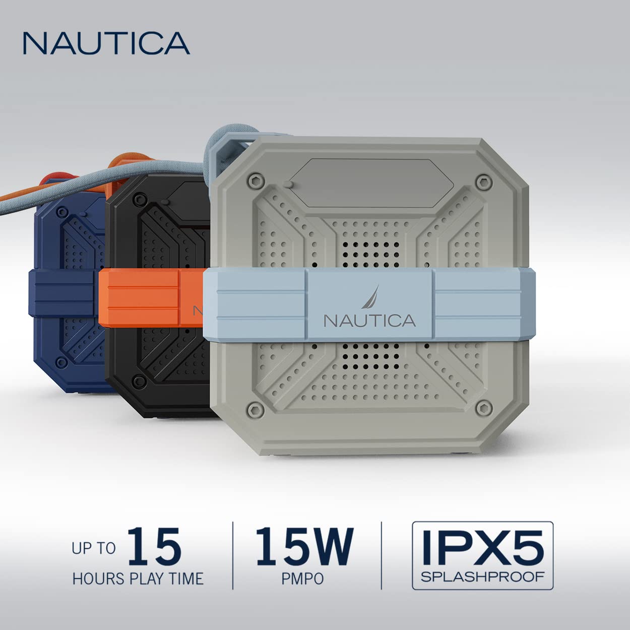 Nautica S100 True Wireless Outdoor Speaker, Portable Ipx5 Waterproof Bluetooth Speaker With 15H Playtime, 200-Day Standby & Tws
