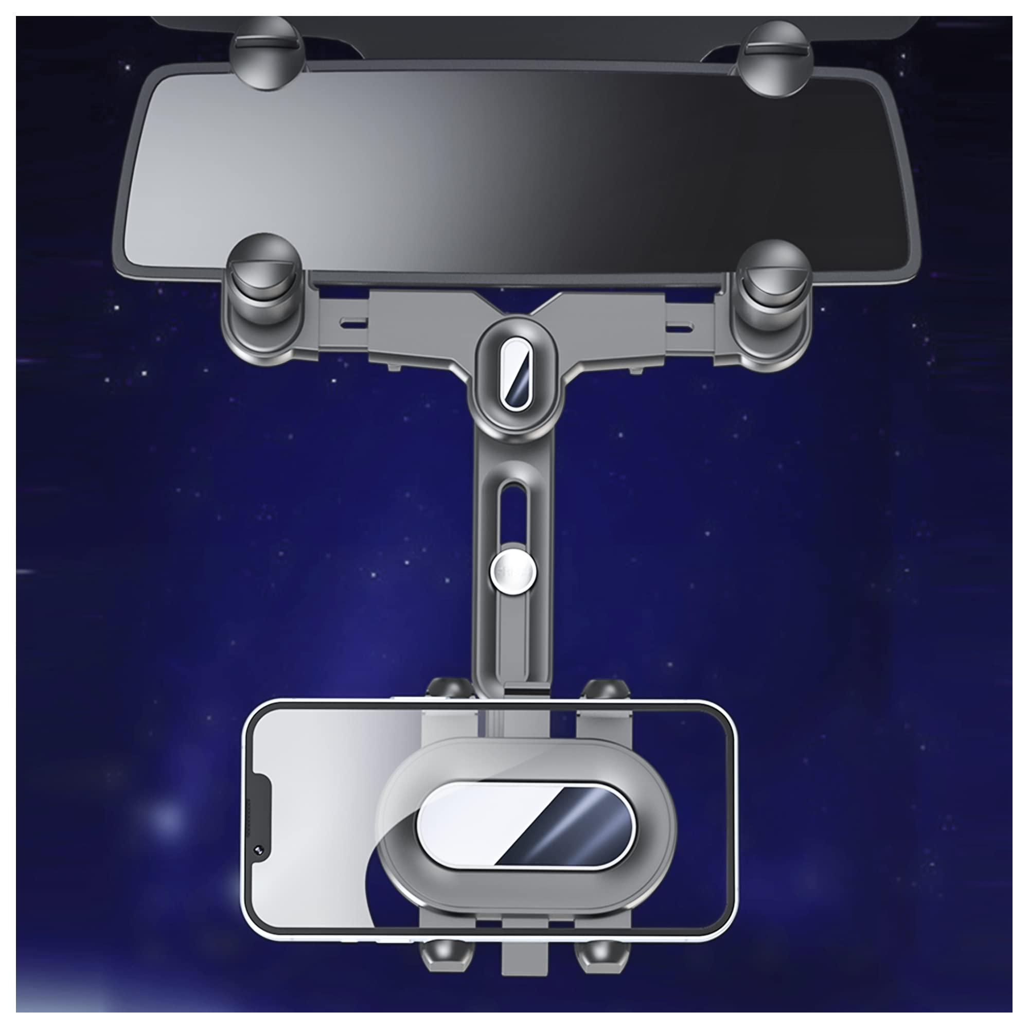 Turcee Car Rearview Mirror Navigation Phone Holder,[2022 New Upgraded ] Car Phone Holder,360   Rotatable And Retractable Car Pho