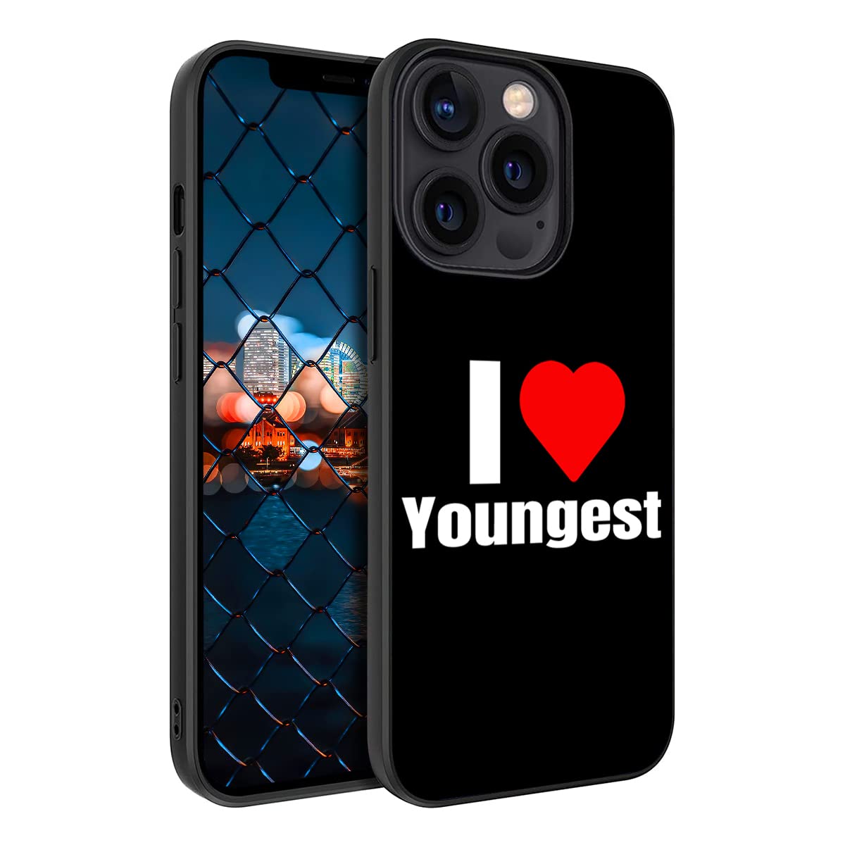 I Love Youngest Red Heart Decor Phone Case For Iphone 15 14 13 12 11 Pro Max Mini Xr 8 Plus Samsung Galaxy S23 S22 S21 S20 Fe Ul