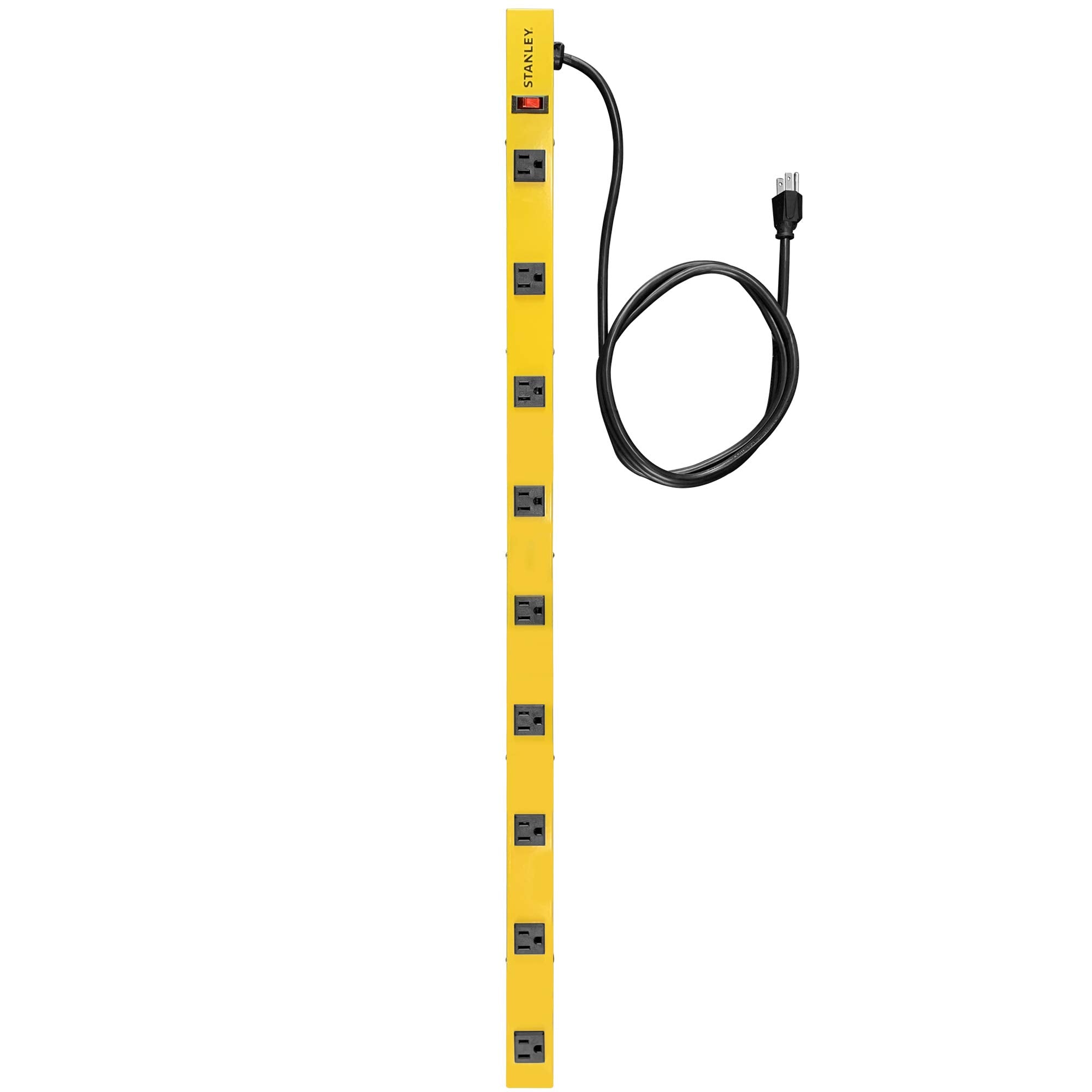 Stanley 31615 Ncc31615 Shopmax Pro 9 Outlet Surge Protector Power Bar, 6 Foot Cord, Yellow